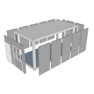 Pacotes planos Container de escritório Casa modular portátil pré-fabricada