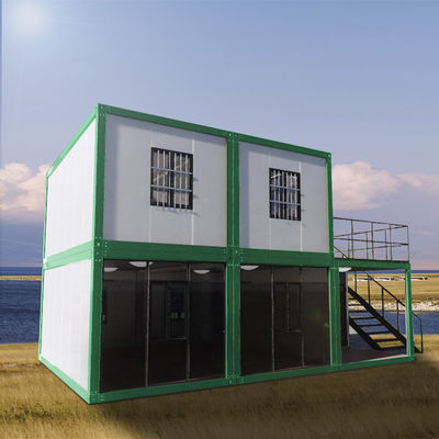 Casa de contêineres pré-fabricada de duas camadas Apartamento portátil fabricado