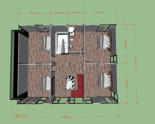 Casa de contêineres 30 x 20 pés Apartamento