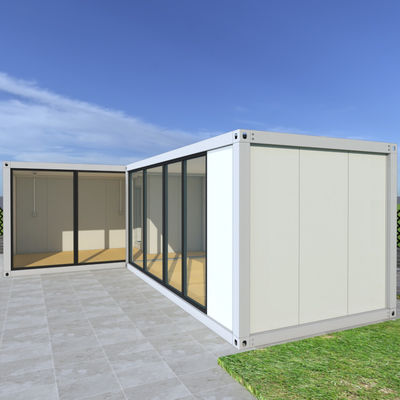 Casas de contêiner de praia de embalagem plana Resistente a terremotos Casa modular pré-fabricada
