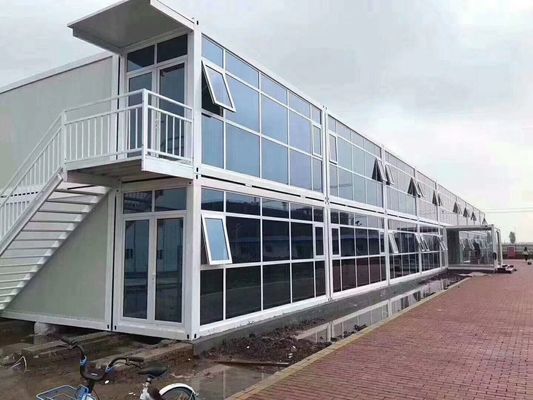 Casa de contêiner desmontável de luxo Modular vidro Madeira casas pré-fabricadas pequenas