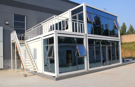 Casas de contêineres de transporte multimodulares anti-sísmicas Casa pré-fabricada