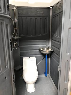 Toalha de recipiente portátil pré-fabricada, Toalha portátil móvel removível de HDPE
