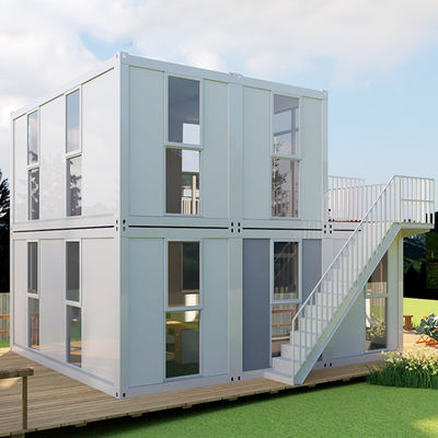 Casas modulares de estilo japonês pré-fabricadas Letónia Casas de contêiner prontas para viver 2 quartos com banheiro