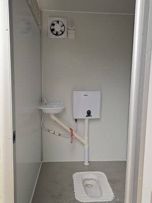 Banheiro portátil de aço temporário de acampamento modular banheiro público