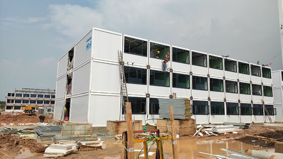 BOX SPACE pré-fabricados totalmente equipados parede de vidro empilhável casas portáteis contêiner pré-fabricado casa de hotel