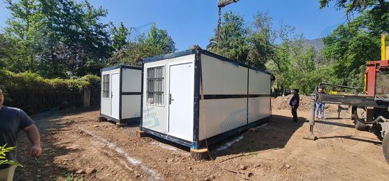 Casa de recipiente dobrável de aço de boa qualidade, 100% pronta, com eletricidade e isolamento pré-instalado