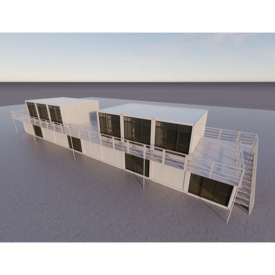Edifício modular pré-fabricado empilhável com perspectiva moderna