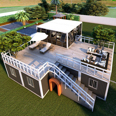 Casa de bolhas inflável portátil 2 andares Container removível Casa modular pré-fabricada Casa dobrável portátil