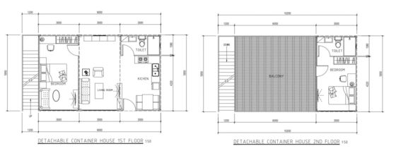 Casa pré-fabricada de luxo Container totalmente mobilado Montagem rápida 20ft Casa pré-construída Container