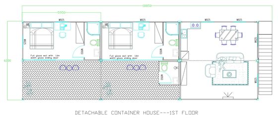 Casa de contêineres personalizada Casas pré-fabricadas de aço com 3 quartos como villa à beira-mar e resort
