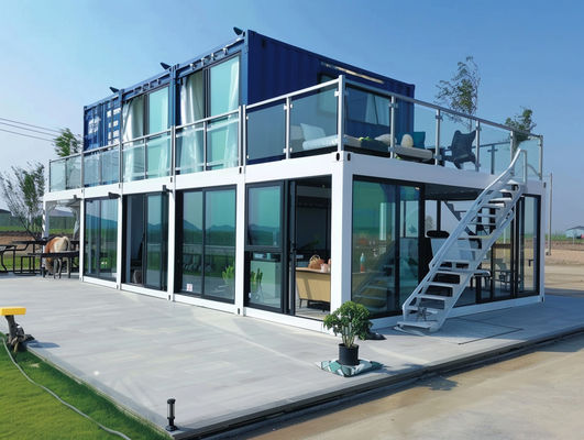 Casa de contêineres pré-fabricada Casa de contêineres de transporte de luxo Casas de contêineres pré-fabricadas