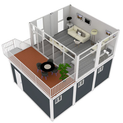 China Feito pré-fabricado Container de Envio Casas Flat Pack Container Móvel Família Habitação Casa pré-fabricada à prova de furacões