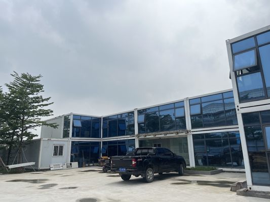 Aço leve pré-fabricado Container de escritório de 40 pés Design modular Container de dois andares Edifício de escritório com isolamento