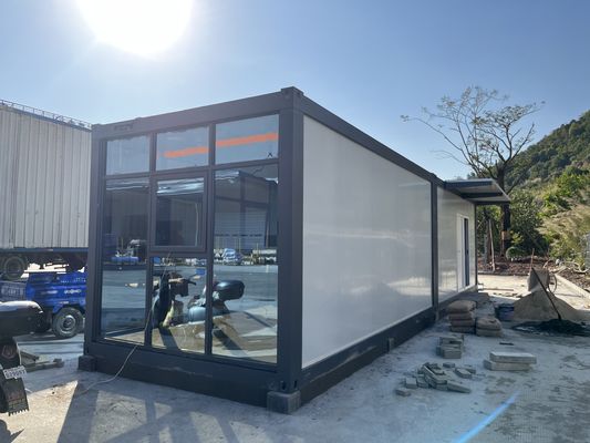 Container de escritório de 40 pés móvel personalizado comercial Container de escritório de 20 pés com banheiro e perspectiva moderna