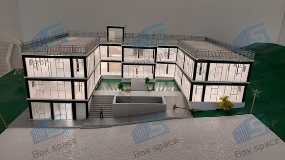 Casa de contêineres desmontável para dormitório de trabalhadores e escritório no local com tamanho personalizado flexível e fácil instalação